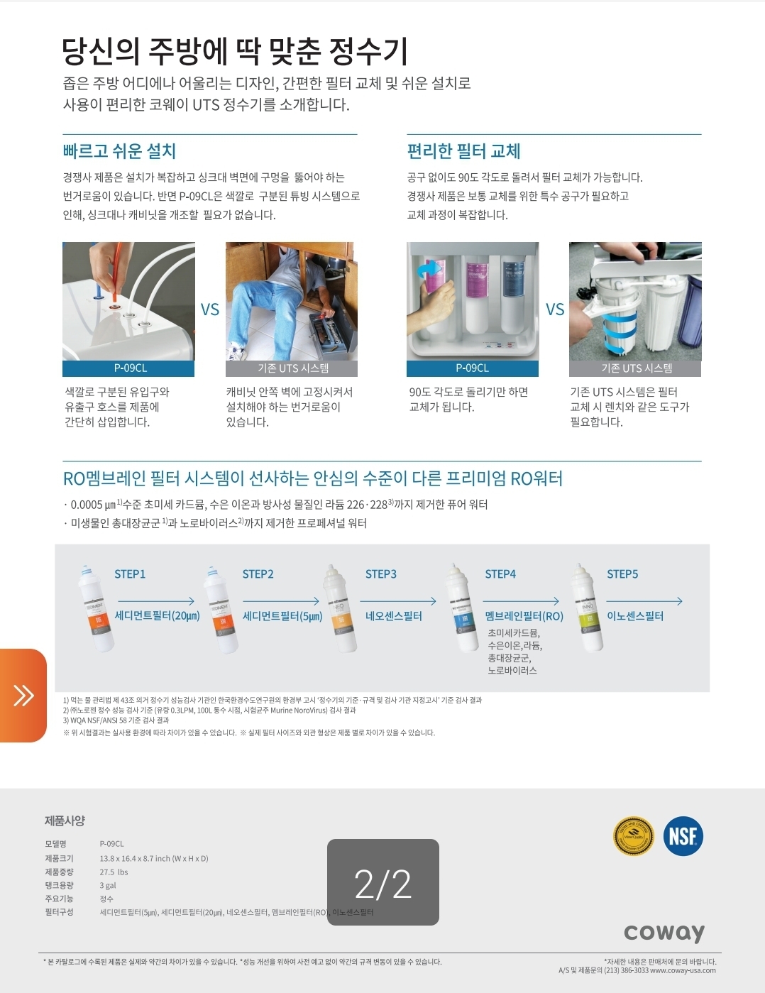 P-09CL Detailed Product Features and Specifications